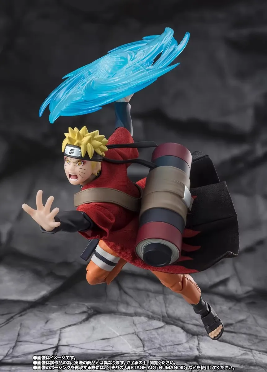 100% Oryginalny Bandai SH Figuarts SHF Naruto Uzumaki Figurki akcji Sage Mode Savior Of Konoha Model Toys Collection