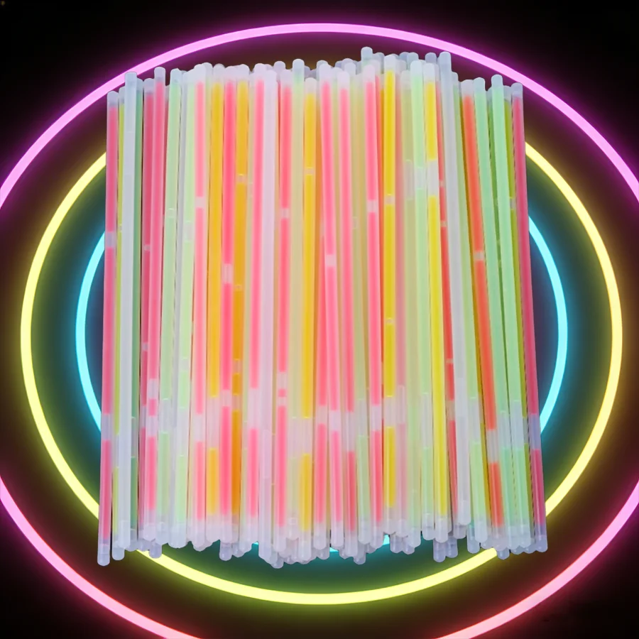 25/50/100 Stück Kunststoff-Leuchtstäbe, Werkzeug zur Atmosphärengestaltung, leuchten im Dunkeln, Konzertzubehör, Notbeleuchtung, Party-Dekoration, XJM