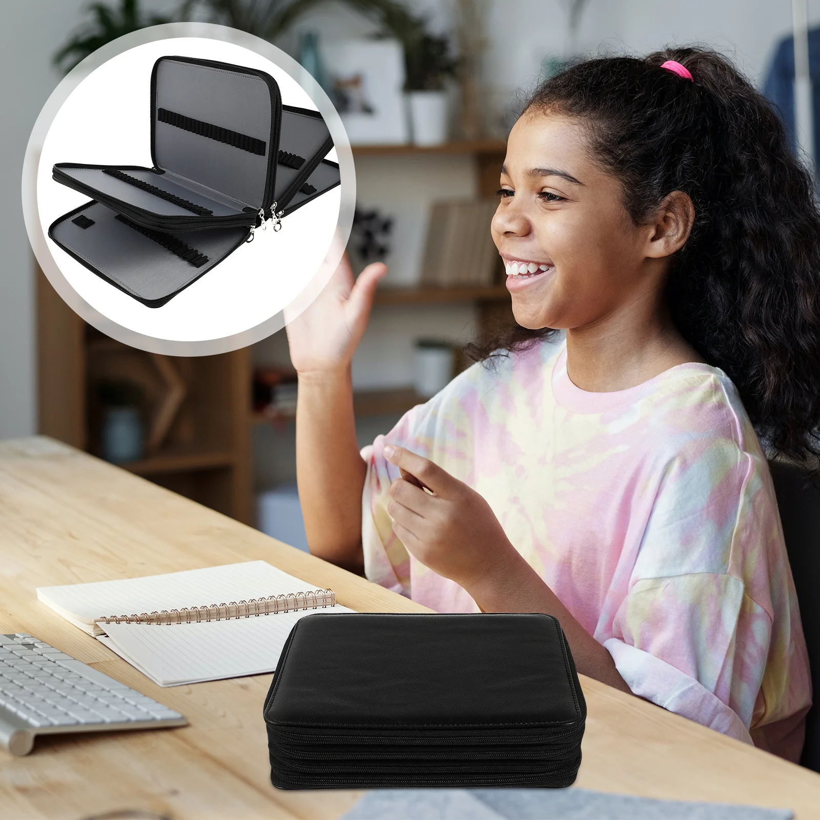 

Delicate Art Pencils Pouch Durable Multi-Layer Stationery Bag for Adults Students Artists Portable Art Pencils Pouch