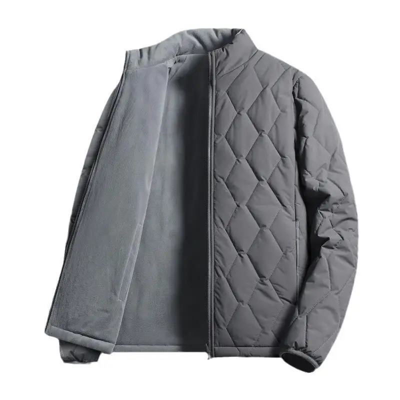 

Новая мужская двусторонняя легкая хлопковая куртка для зимы, повседневная модная куртка с воротником-стойкой, большие размеры, удобная для отдыха