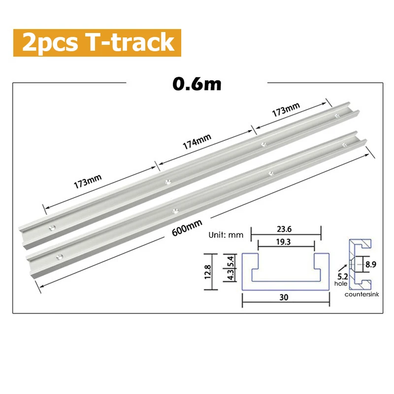 Holzbearbeitung DIY Werkzeug Aluminiumlegierung Gehrungsschiene Holzbearbeitung T-Schiene T-Nut für Tischkreissäge Router Tisch – Detail 20