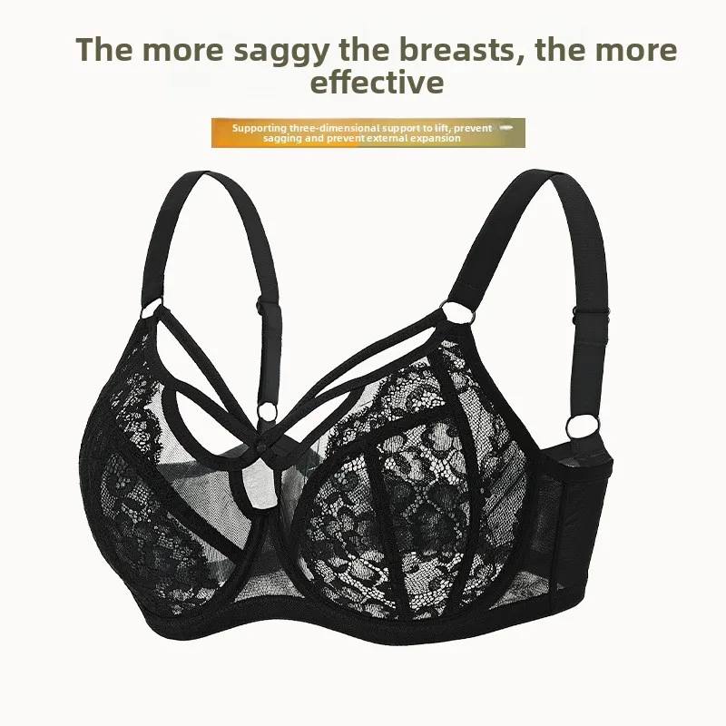 Plus Size Full Coverage Bras for Large Bust , Minimizer Lift Support , Lace Breathable Thin, D-K Cup , For Curvy Women KUCLUT