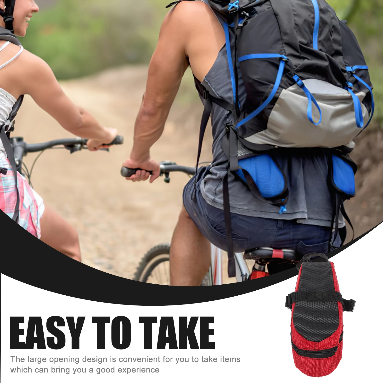 Professional Bike Rear Seat Bag Lightweight Durable Multi-Functional Cycling Accessory Large Opening Design Mobile Phone Storage