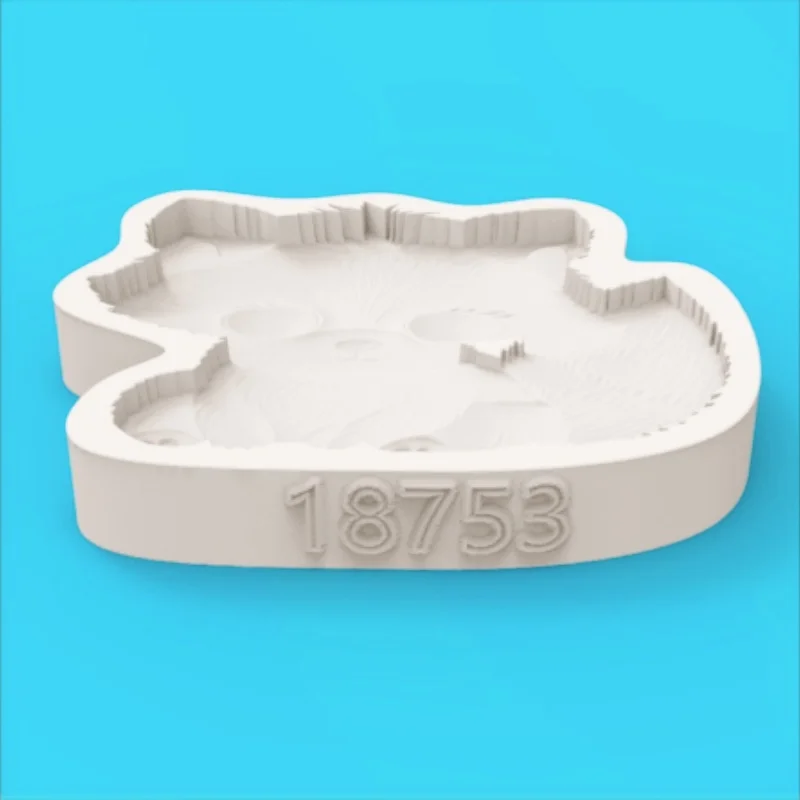 Cute Raccoon Mold with Round Eyes, Cute Animal-Themed Dessert Chocolate Decoration, Homemade Silicone Mold