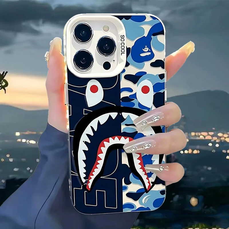 A-Bathing A-Ape B-BAPEs Frosted Case for Samsung Galaxy S26 S25 S24 S23 Plus S22 Ultra S21 S20 FE A57 A56 A55 A54 Acrylic Cover