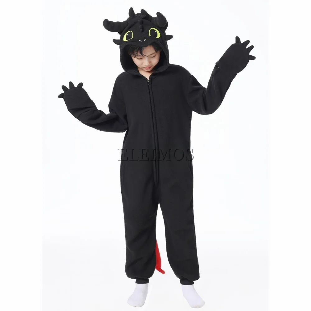 Kigurumi Onesie preto e branco para adultos e crianças, pijama animal, traje de Halloween, macacão cosplay, presente de Natal, mulheres e homens