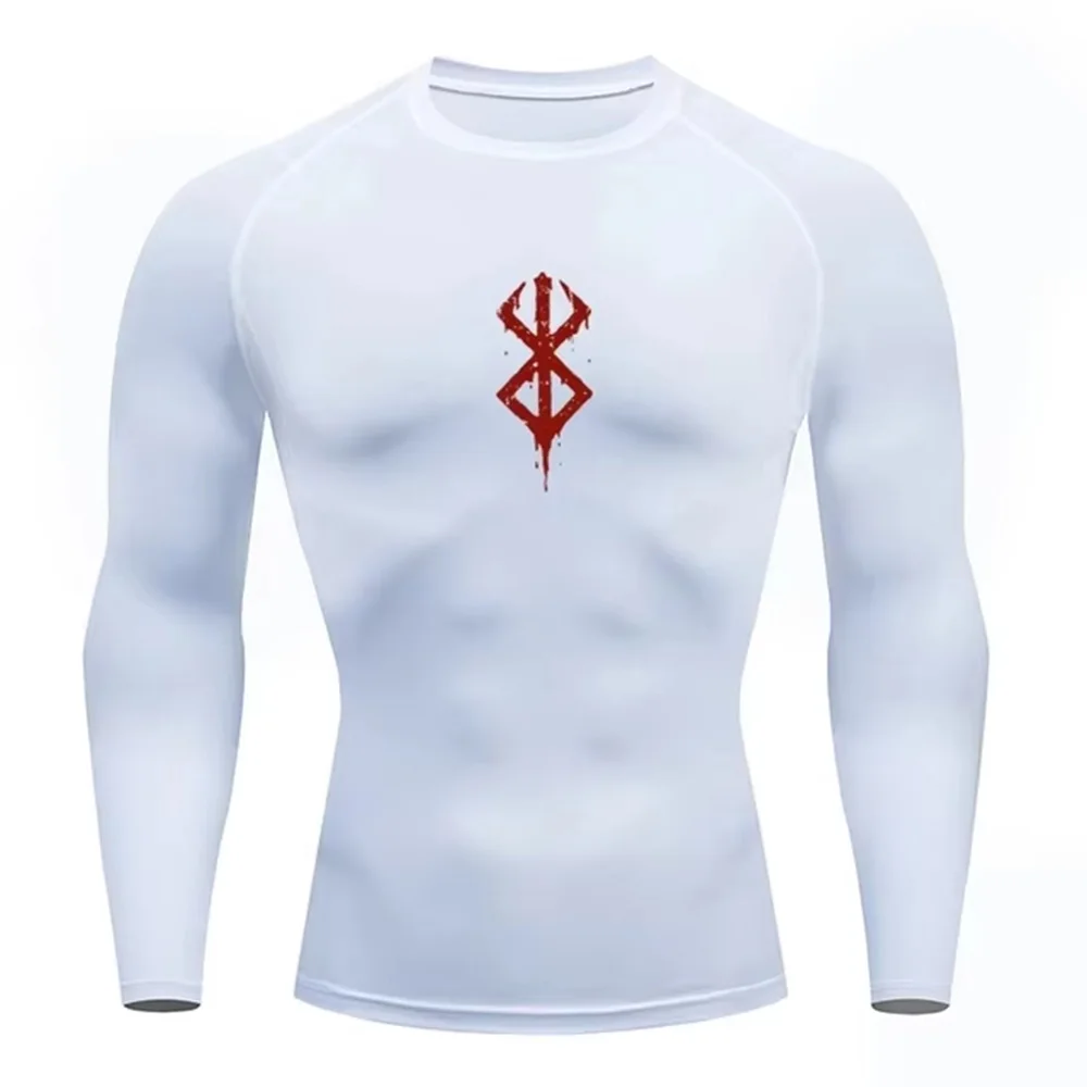 Top a compressione da uomo Anime Berserk Guts GYM Magliette da corsa Fitness Abbigliamento sportivo attillato T-shirt sportiva traspirante a maniche lunghe