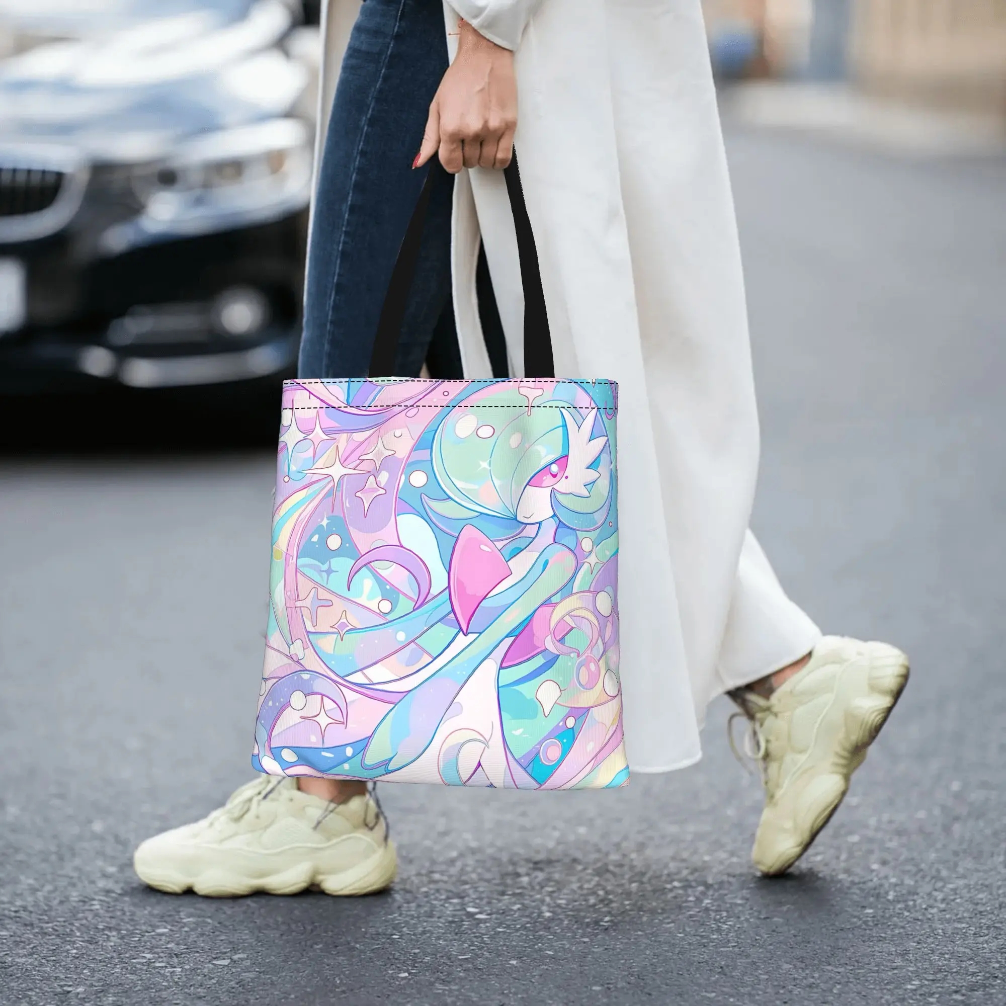 Customized Pokemon Women's Bag Campus Handbag Large Capacity  Canvas Tote Bag Foldable Chic Pattern