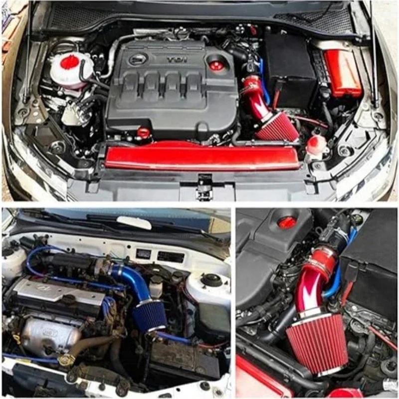 Filtro de aire deportivo Universal para coche, accesorio de alto rendimiento con abrazadera, entrada de aire frío, lavable, piezas de repuesto