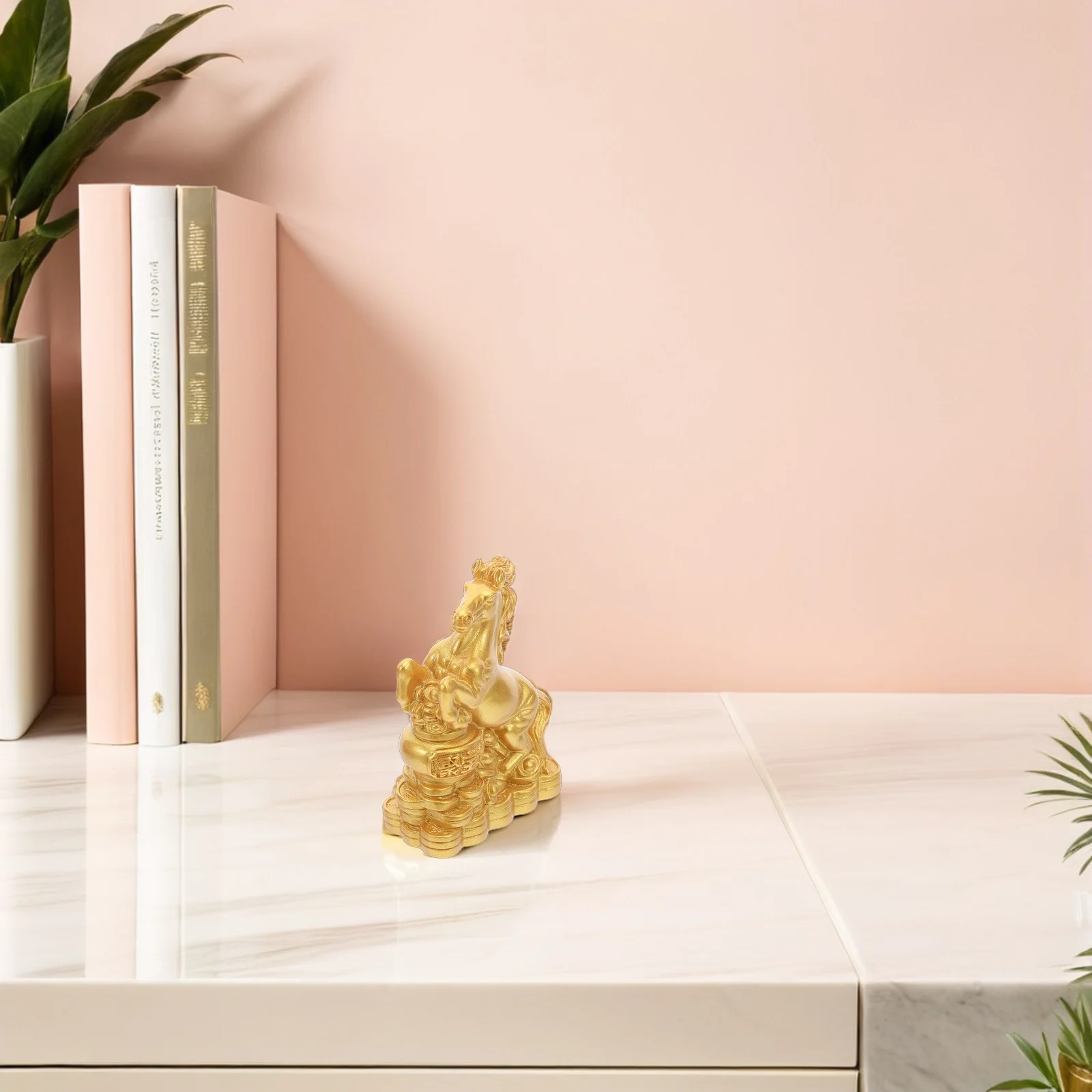 

Handmade Resin Horse Statue Cultural Symbolism Good Versatile Placement Living Room Bookshelf Decor