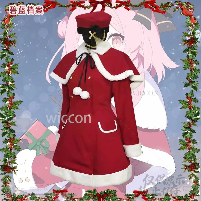 Sumi Serina Blue Archive Anime Game Cosplay Costume Christmas Nurse Red Dress Lolita Pink Wigs For Girls Woman Party Customized