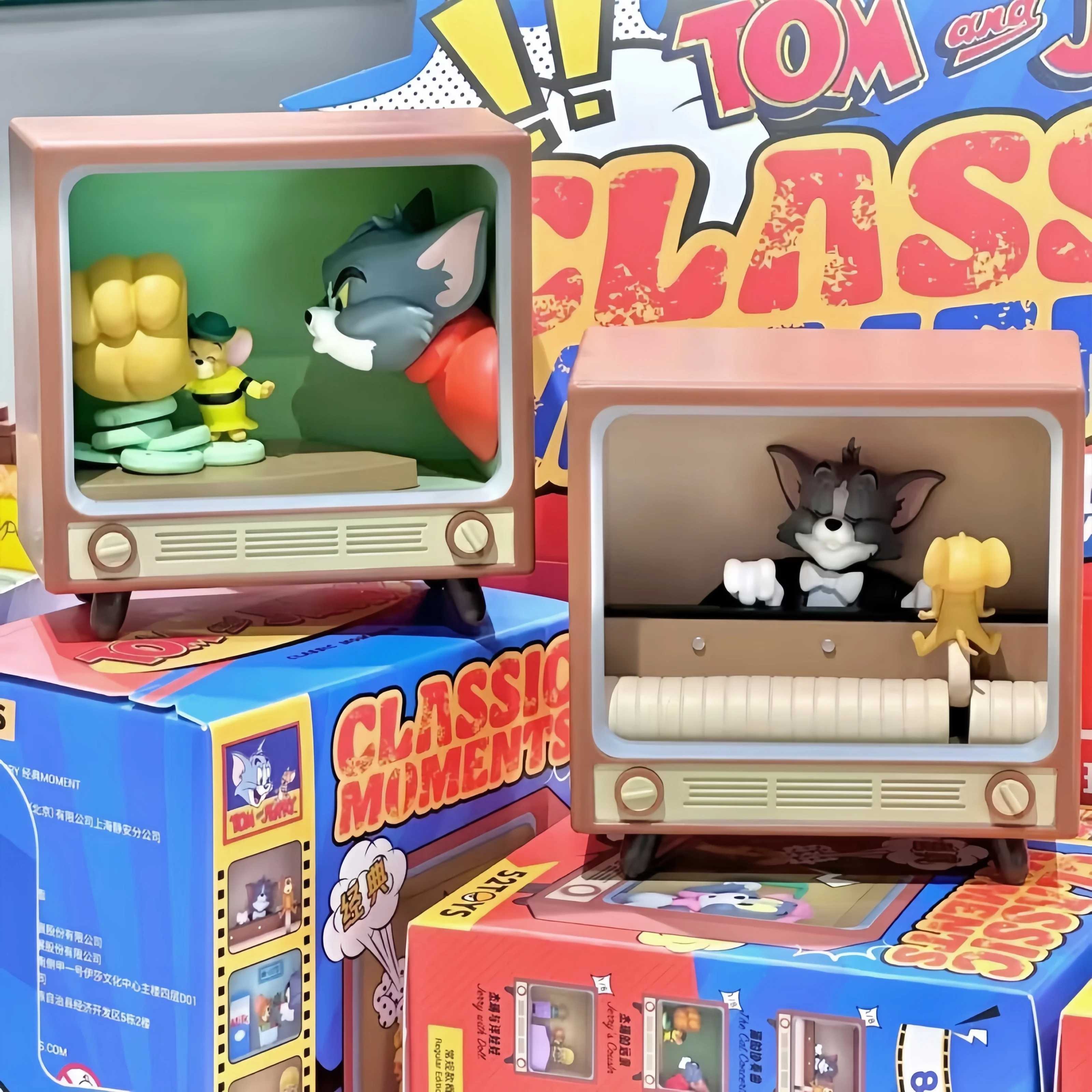 Original Tom And Jerry Anime Figure Blind Box Tom And Jerry Classic Moment Mystery Box Room Decoration Child Toys Birthday Gift