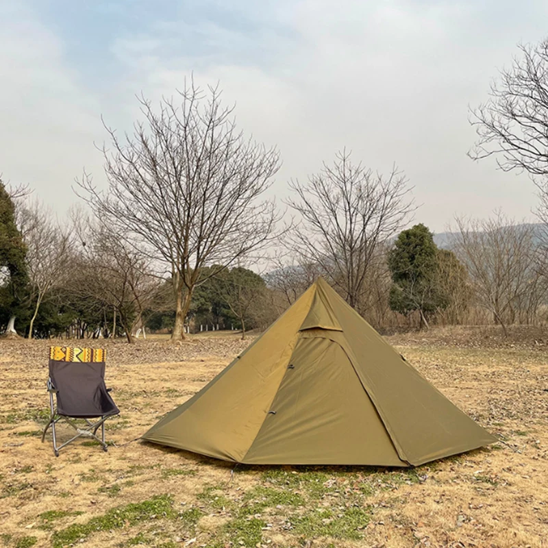 

Waterproof Lightweight Luxury Canvas Tent 1 Door Four Seasons Outdoor Backpacking Hiking Camping