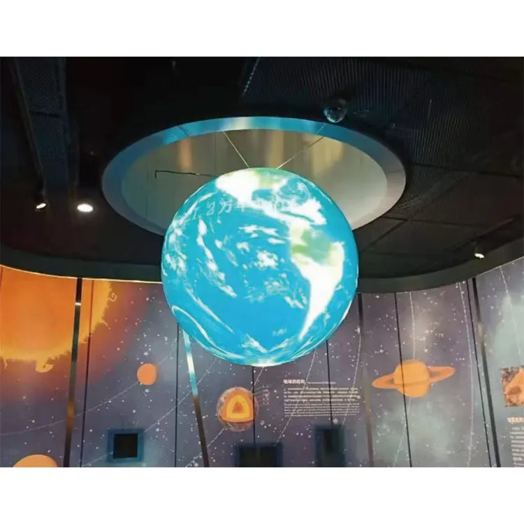 Schermo di visualizzazione a LED sospeso per interni a colori personalizzato Display sferico a sfera a LED pubblicitario creativo