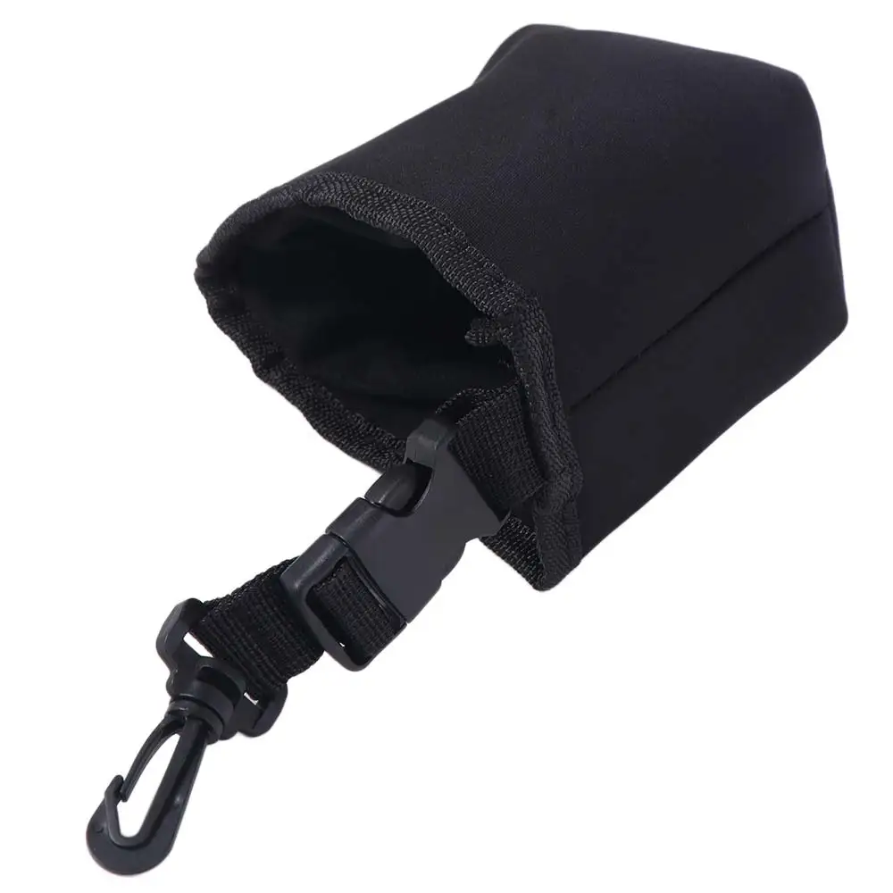

Leak-Proof Golf Cleaning Bag With Detachable Clip Black Golf Ball Scrub Bag Washable Easy To Carry Golf Club Wash Bag