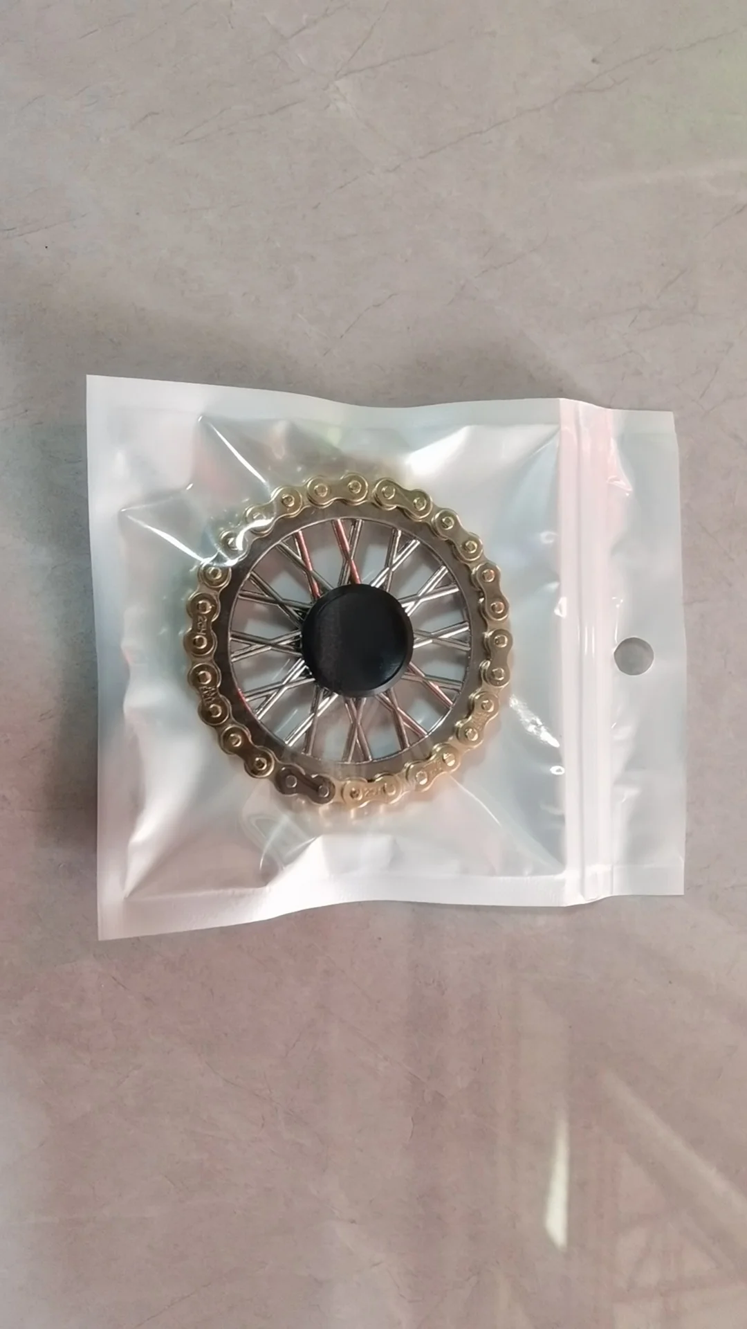 Fidget Spinner de conexión de engranaje de Metal de bronce antiguo definitivo para estudiantes, alivio del estrés y aburrimiento, juguete divertido EDC más vendido