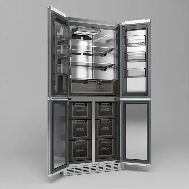 ZUNGUI BCD-355WQB Kulkas dan Freezer Terlaris untuk Rumah, Kulkas Built-In