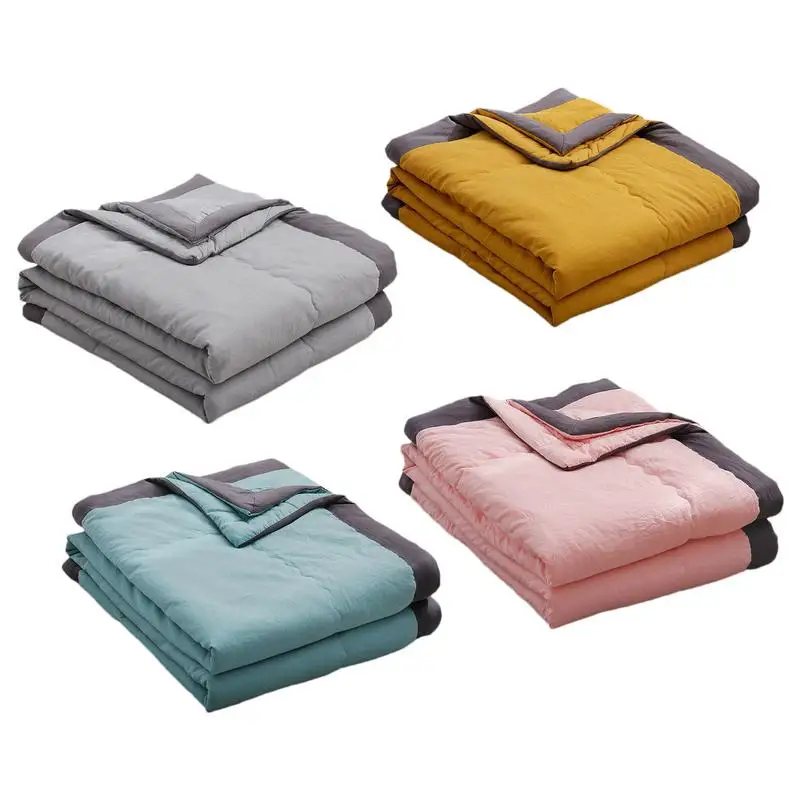 Soft Ice Blanket Ice Cool Summer Quilt Nap Cooler Blanket Thin Comfy Cool Camping Blanket Cool Blankets for Sofa Car Travel