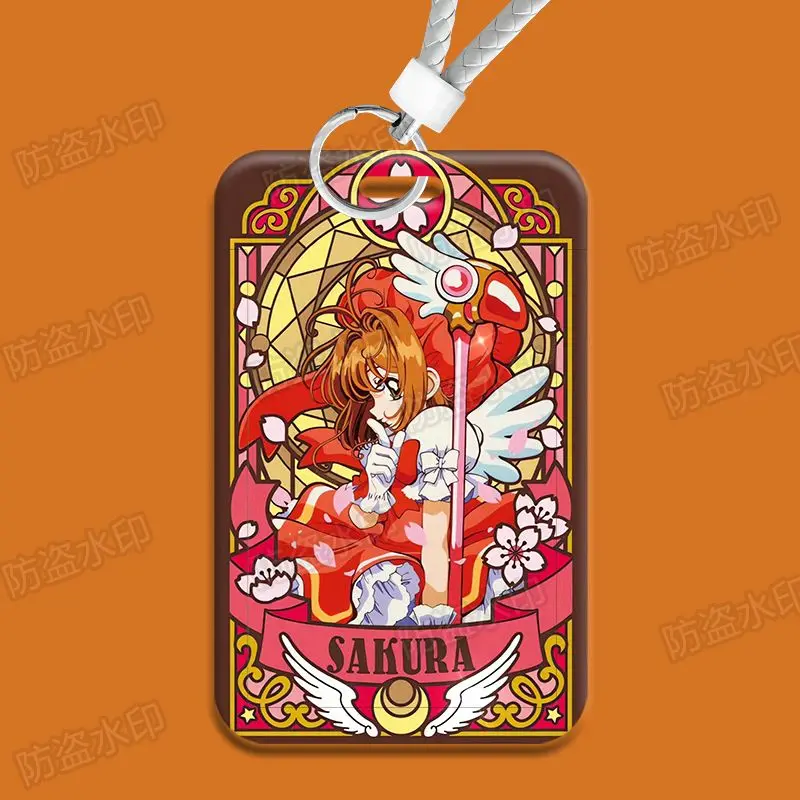 Cartoon Anime Card Captor Sakura Credit Key Holder Keychain Student Card Cover Bank ID Key Case Mini Card X384