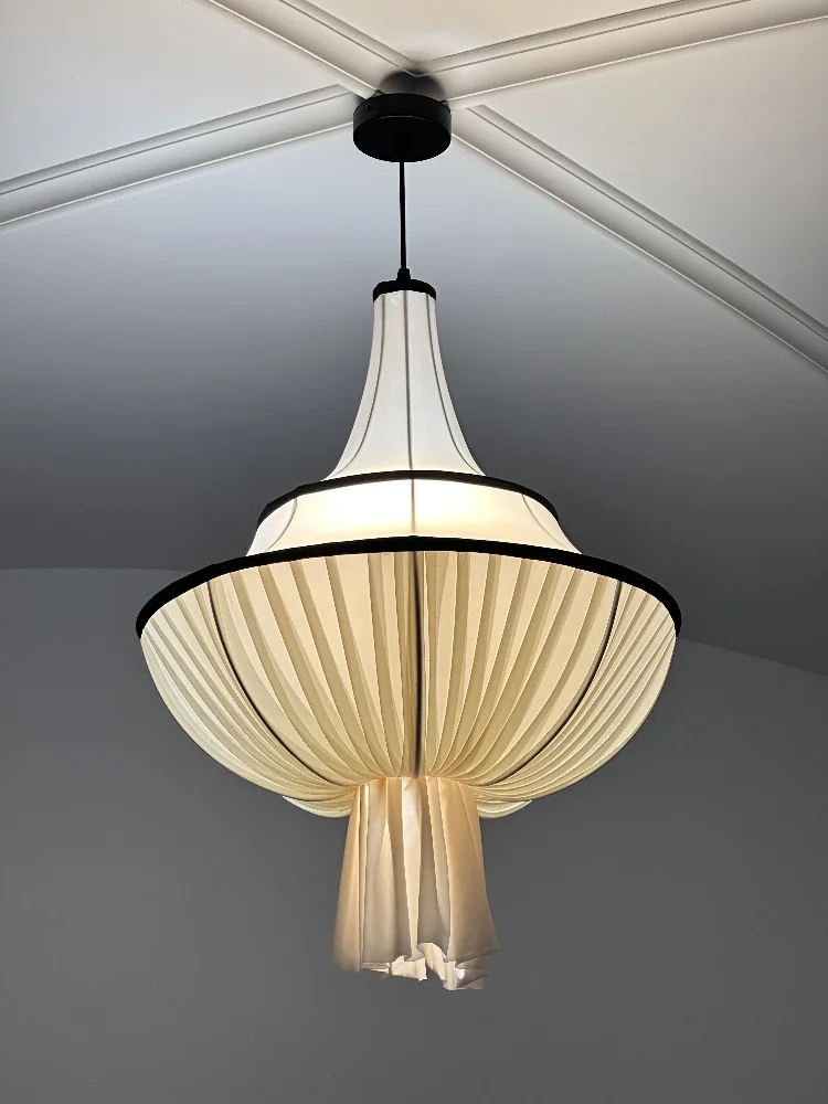 

Design Pendant Lights Living Room Restaurant Cloth Chandelier Suspend Lamp Bedroom Decor Indoor Lighting Hanging Lamps Fixtures
