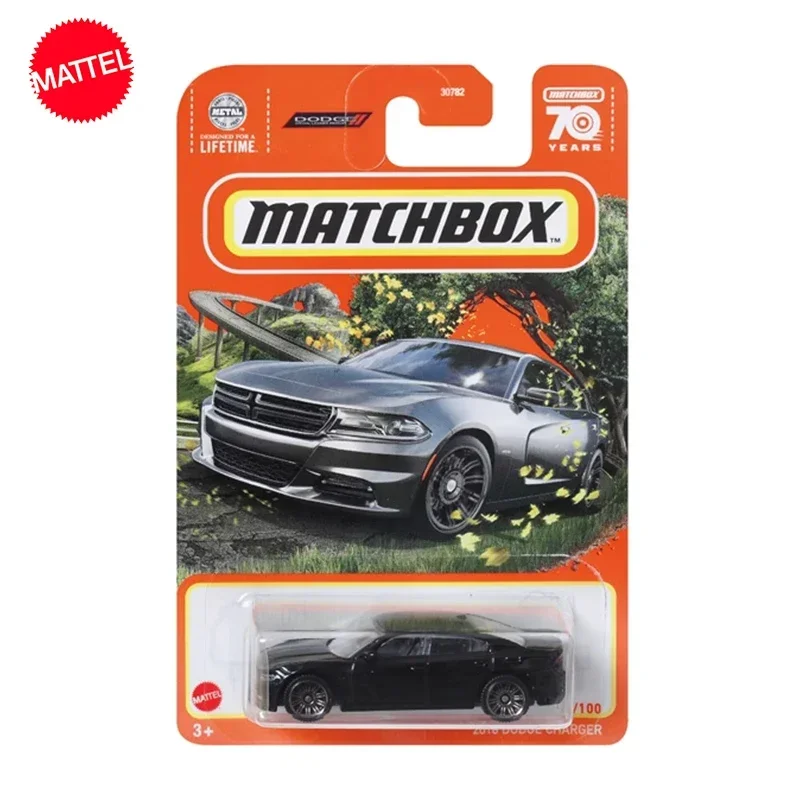 Original Mattel Matchbox 30782 Car Model 1/64 Diecast 70 Years 2018 Dodge Charger 13/100 Vehicle Toys for Boys Collection Gift