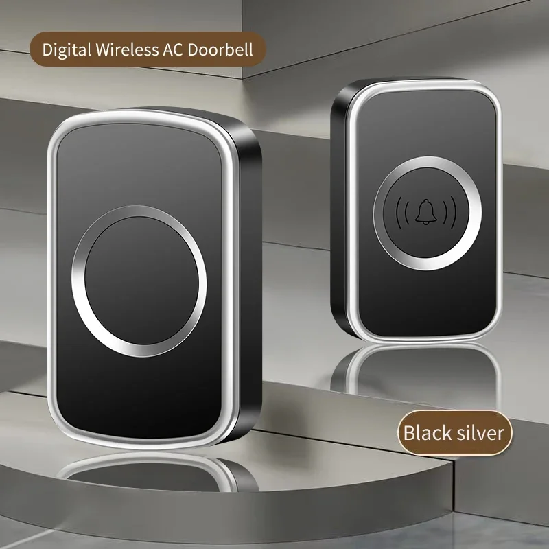 CACAZI Outdoor Wireless Doorbell Set Without Battery Waterproof Button Call Bell EU UK US AU Plug Smart Home Ring Door Bell Hot