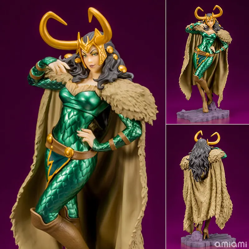 New Original Genuine Kotobukiya Marvel X Bishoujo Statue Loki Laufeyson Marvel Mk352 Movie Characters Portrait Model Toy Gift