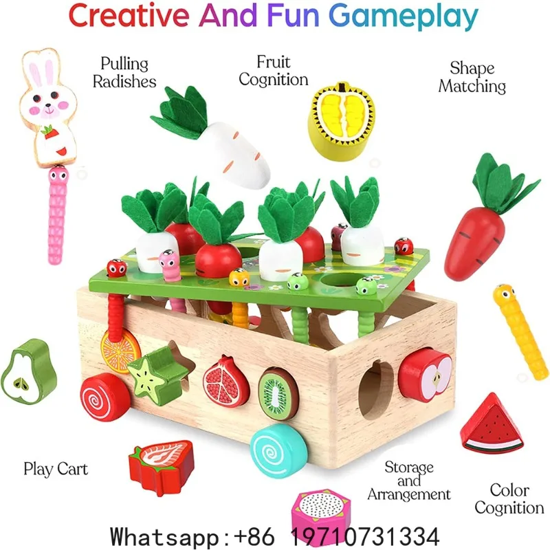 Toddlers Montessori Wooden Multifunction Educational Toys for Baby Childeren's Shape Sorting Toys Preschool Shape match Toy
