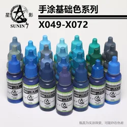 Pigment Paint Basic Color Hand Painted Series Model Clay x049-x072 Toy Coloring Hand Pen Coating Similar To Vallejo SUNIN