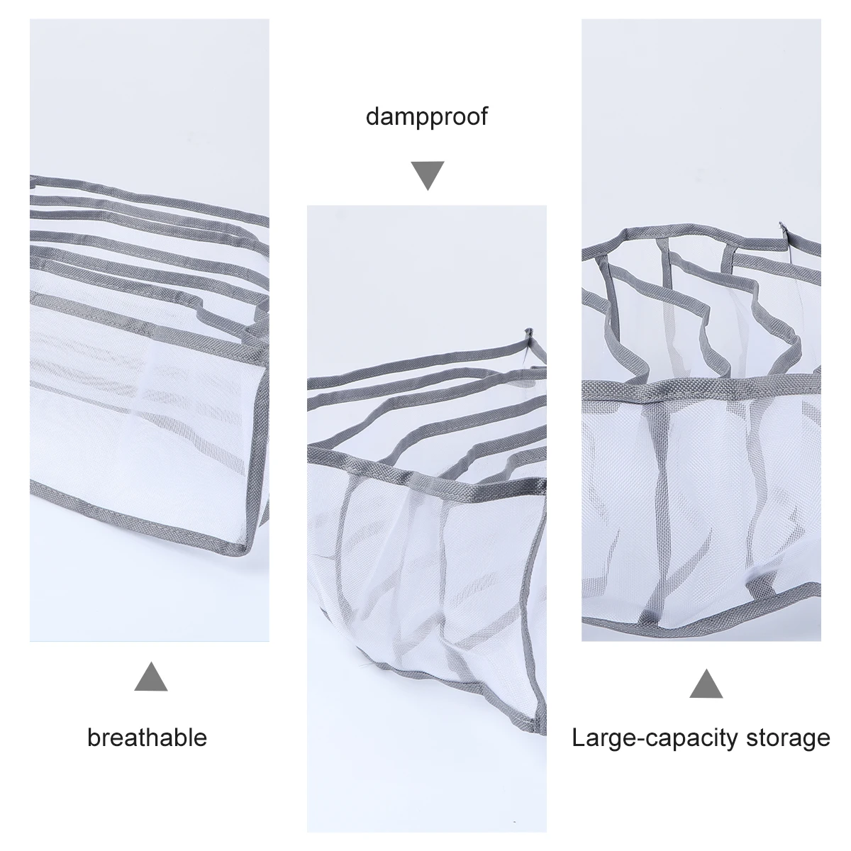 

Lingerie Storage Box Breathable Fabric ganizer Case for Underwear Socks Scarves Bras Hosiery Ties Large Capacity Container