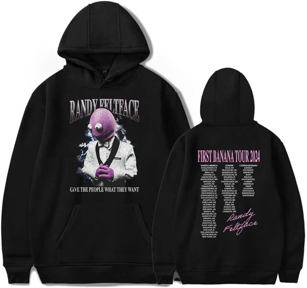 

Randy Feltface Merch First Banana Tour Hoodies Casual Sweatshirt for Men and Women Clothing