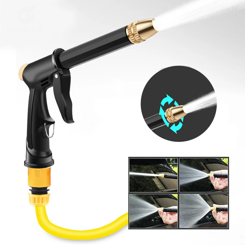 Car High Pressure Water Gun Adjustable Nozzle Sprinkler Car Wash Machine Garden Watering Universal Auto Washing Accessories