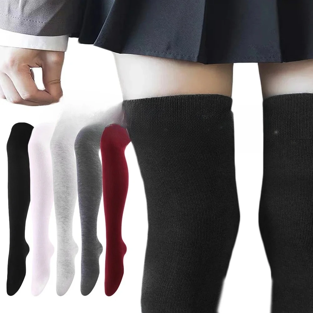 

Fashion Leg Women Socks Over Knee Socks Solid Warmers Knee High Socks 5 Colors Optional