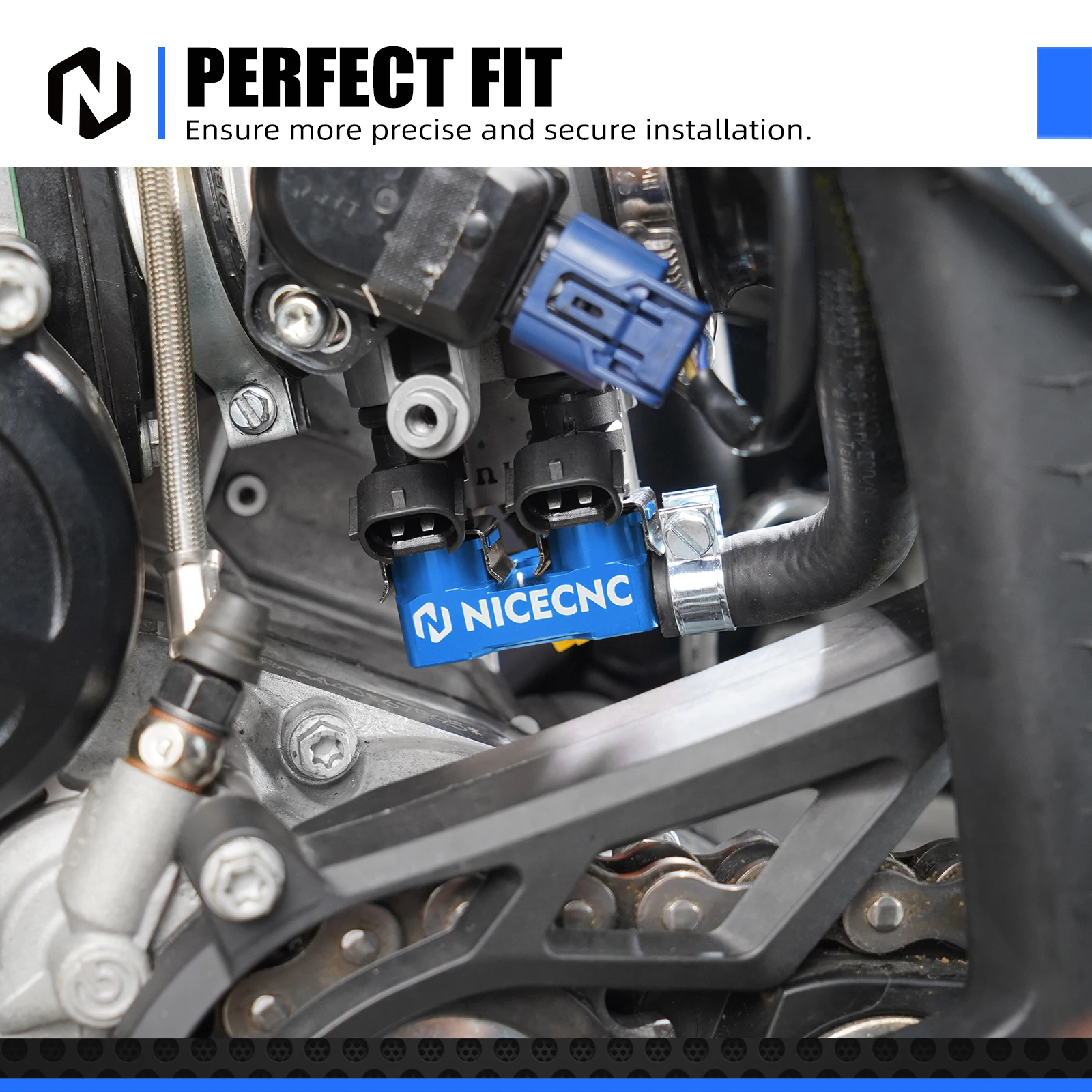 NICECNC TBI Fuel Fitting For Husqvarna TE300 TE250 TE150 2024-2025 TX300 TC125 TC250 2023-2025 For KTM EXC 300 SX 250 XC 300