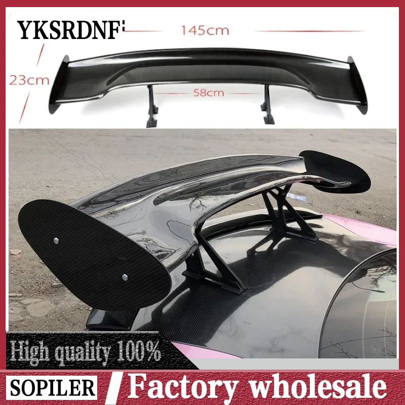 GT-Stil Kohle faser Spoiler Universal Limousine Spoiler für Hyundai Honda Toyota Chevrolet Nissan Mitsubishi Lancer 2014-2018