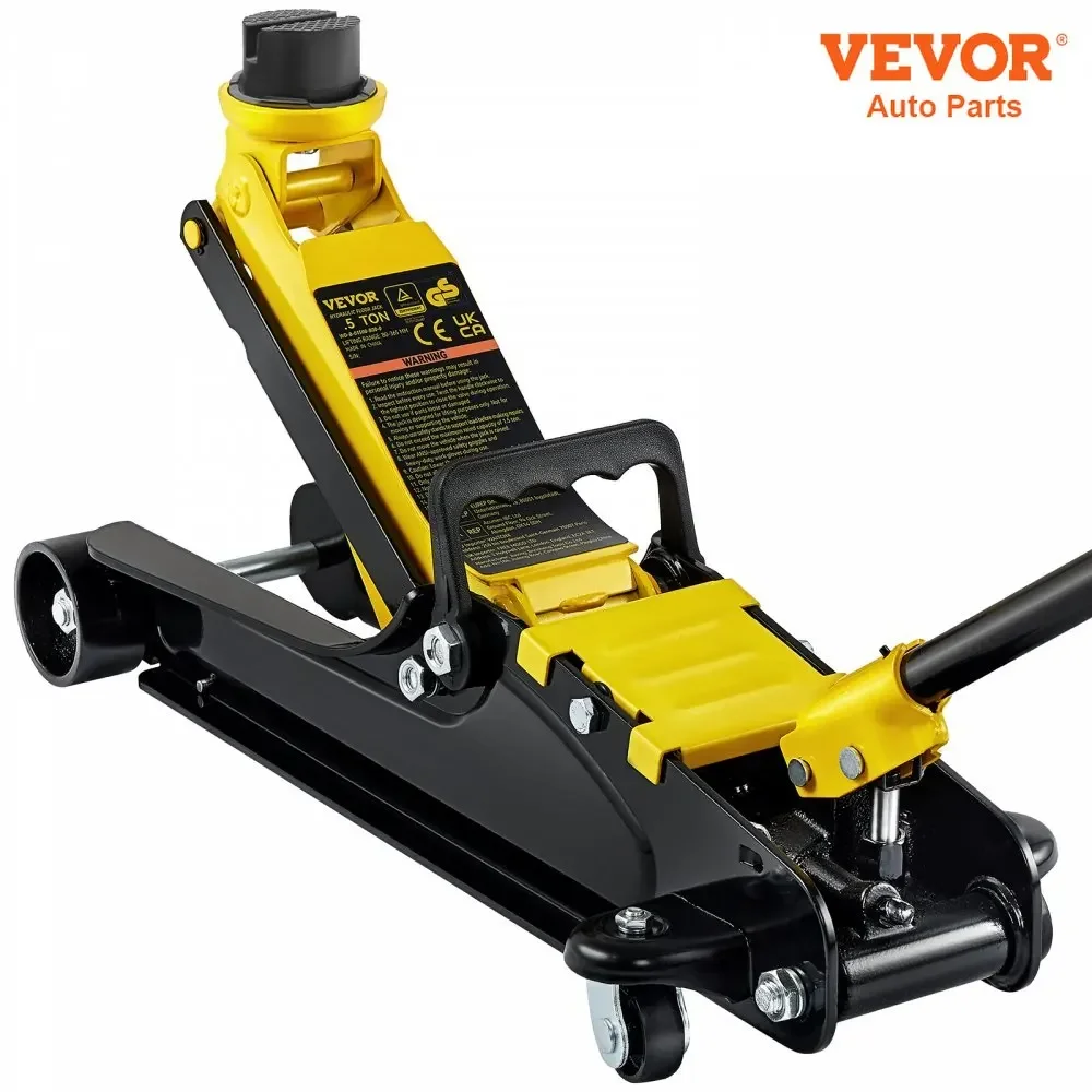 VEVOR 2.5T Floor Hydraulic Jack Pneumatic Low Profile Floor Jack Heavy-Duty Steel Racing Floor Jack with Single Piston Lift Pump