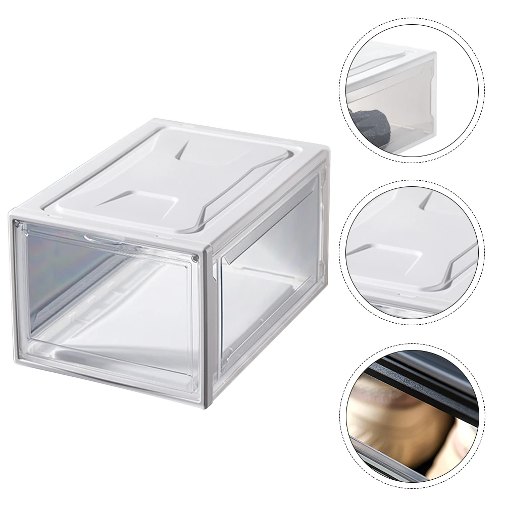 

Shoe Box Storage Case Display Shoes Cabinet Practical Holder Stackable Home Organizer Pp Plastic Sneaker Container