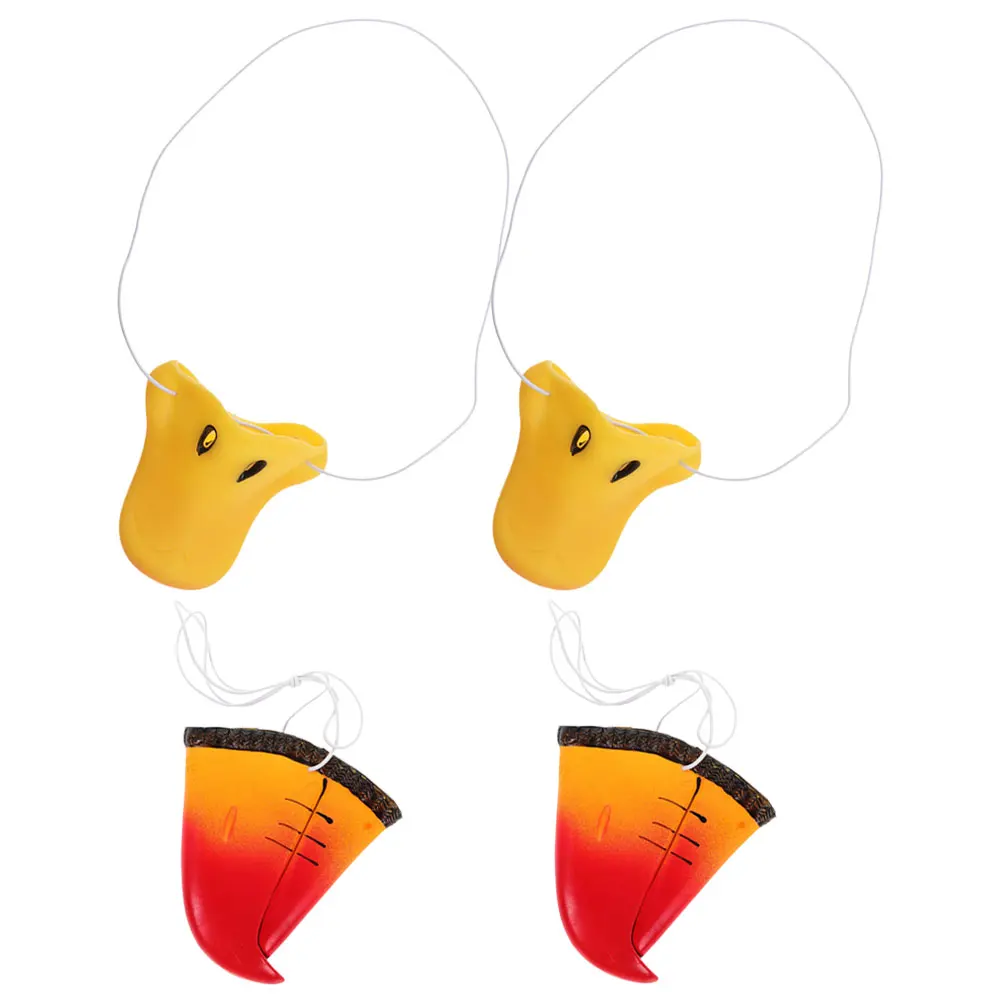 

4Pcs Animal Nose Prop Set Duck Bill Parrot Beak Masks Party Cosplay Halloween Decoration Costume Accessory Animal Nose