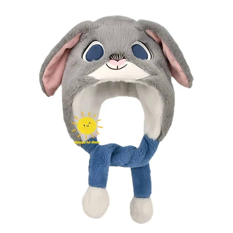 Premium Outfit Beast Kingdom Props Plush Zootopia Cosplay Warmth Headwear Movable Ears Nick Judy Hat Halloween Gifts view 4