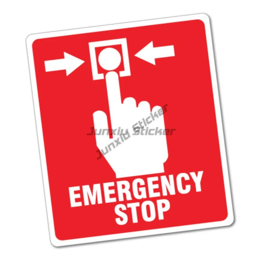 

Emergency Stop Button Sticker Decal Safety Sign Car Vinyl Funny Car Decoration Stickers Accessories