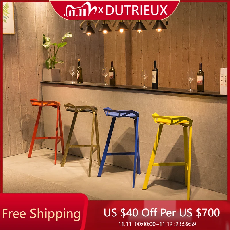 

Modern Nordic Bar Stools Design Unique Relaxing Minimalist Comfortable Barstools Aesthetic Ergonomic Banqueta Bar Furniture