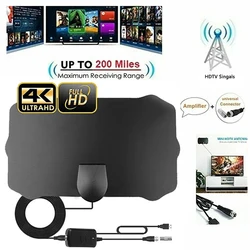 Nuova Antenna TV digitale interna 8K HD HDTV Antena dvb-t/T2 DVBT2 Antenna TV via cavo 500 miglia 4K canale UHF VHF DTV antenne Antenna