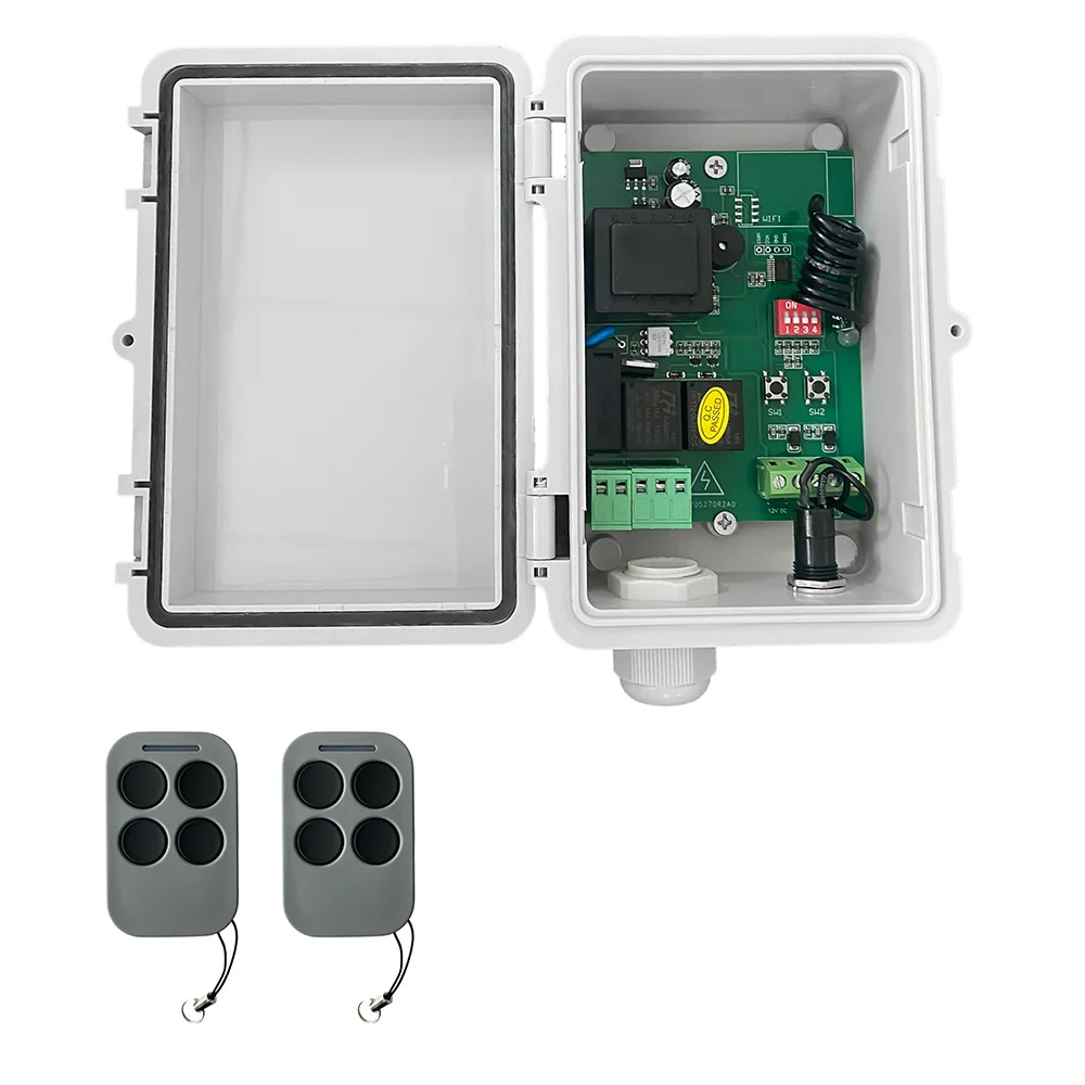 AC 220V-230V Control Board For Motor Garage Door Roller Shutter Auto Gate 433mhz Control Panel With Remote Transmitter