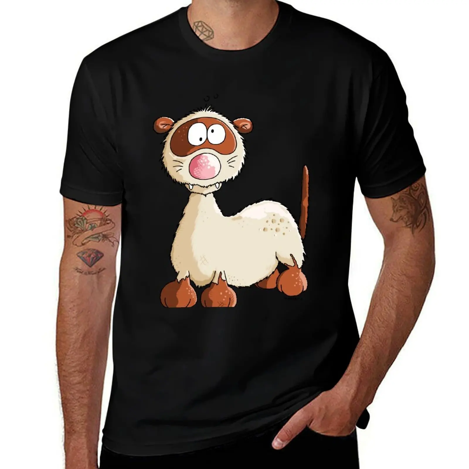 Funny Ferret T-Shirt Breathable Mesh Panel T-Shirt