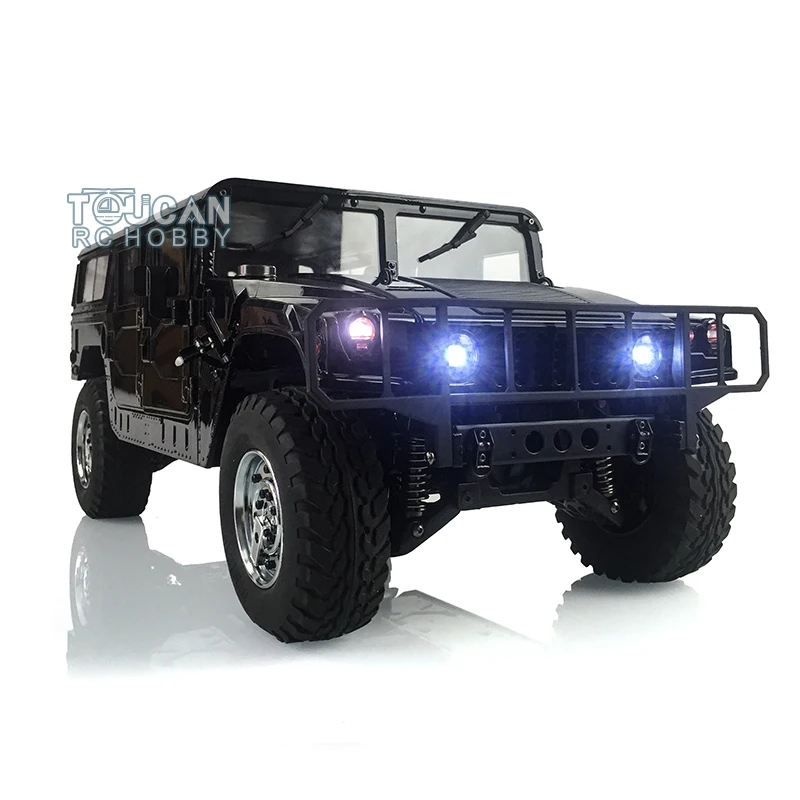 Toys RC 1/10 4*4 U.S Civilian P415 Car Radio Sound Light Metal Rack Bumper Remote Control Car Model THZH1044-SMT4