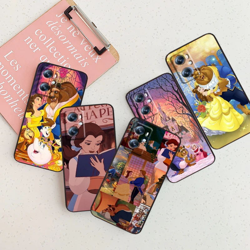 Bella Beautiful Princess For OPPO Find X6 X5 X3 A54S A5 A94 A16 A53S A57 A74 A72 A98 A78 A96 A9 5G Black Funda Phone Case