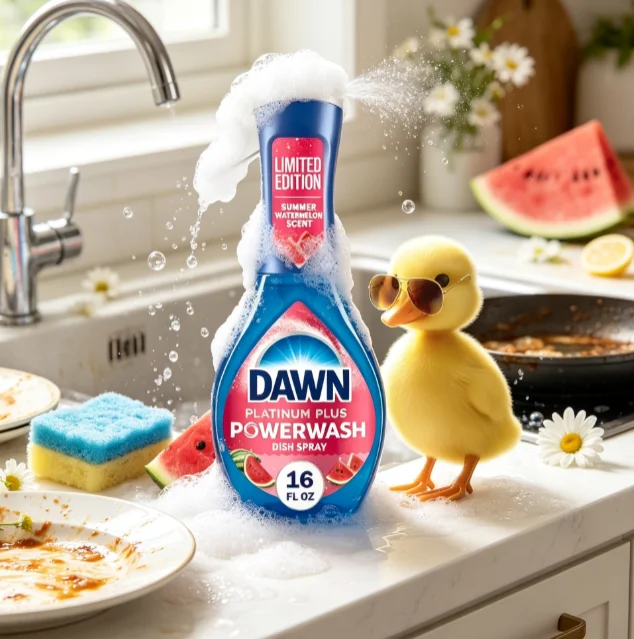 Dawn Powerwash Spray, Dish Soap, Dishwashing Liquid, Summer Watermelon, 1 Starter Kit, 16 Fl Oz