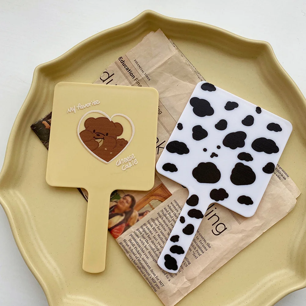 2Pcs Makeup Mirrors Handheld Lightweight Portable Travel Beauty Mirrors Hd Mirror for Women Makeup Mirror