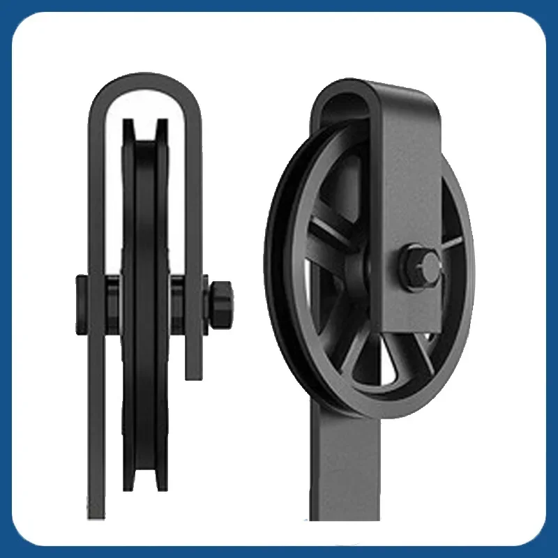 Barn door track hanging rail, retro flat push sliding door hardware slide rail hanging rail Heavy duty sliding door accessories