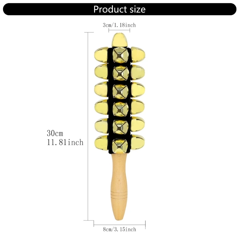 25 サウンド教育ハンドベル未就学児用耐久性のある木製金属構造 A2UB